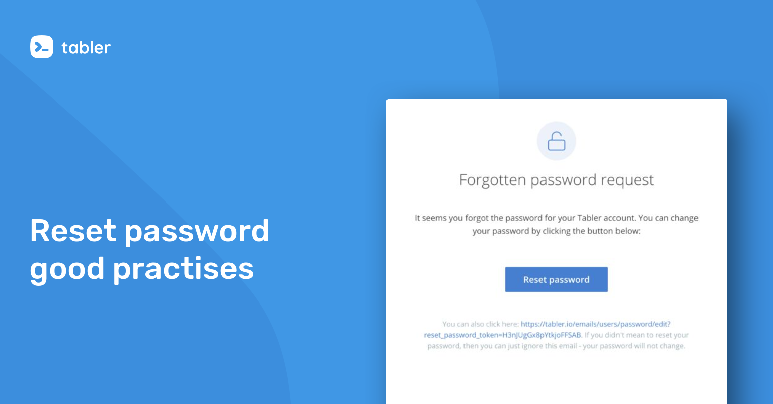 What should be included in reset password email